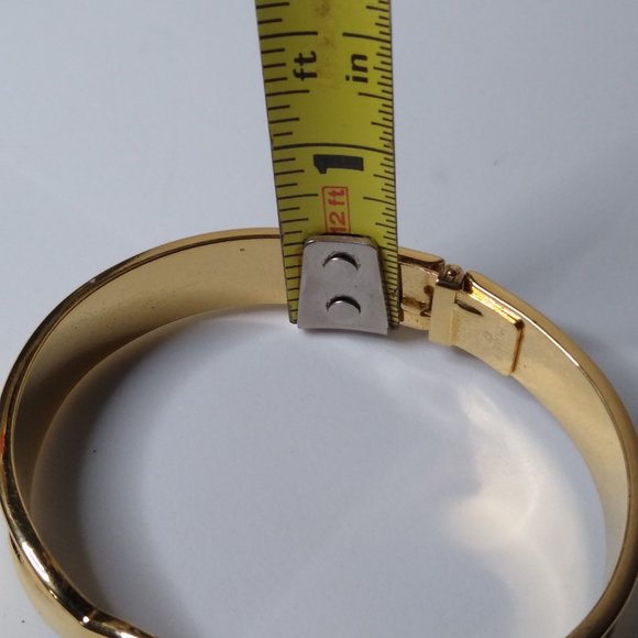 Vintage Monet Metal Hinged Bracelet - Picture 16 of 16